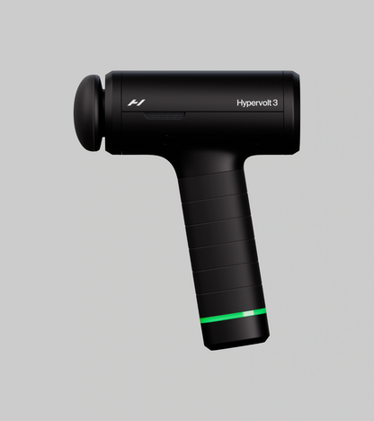 Hypervolt 3 percussion massage gun, side view