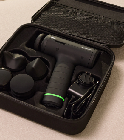 Hypervolt 3 with attachments in its carry case